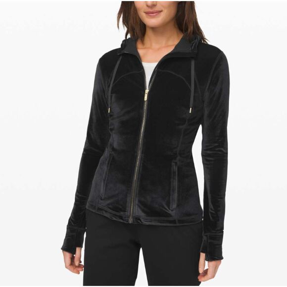 Women Lululemon Define Hooded Jacket *Velvet Hip Lengh in Black Size 2 - Picture 1 of 11